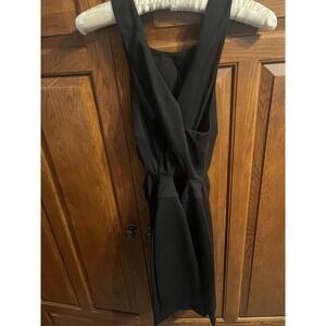 Revolve NBD Naven Little Black Dress Medium V-Neck Cut Out Twist Open Back‎
